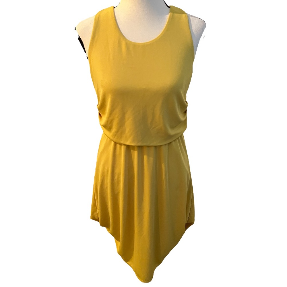 Ann Taylor Yellow Sundress Mini Short Tank Sun Dress Bussiness Casual Size XS